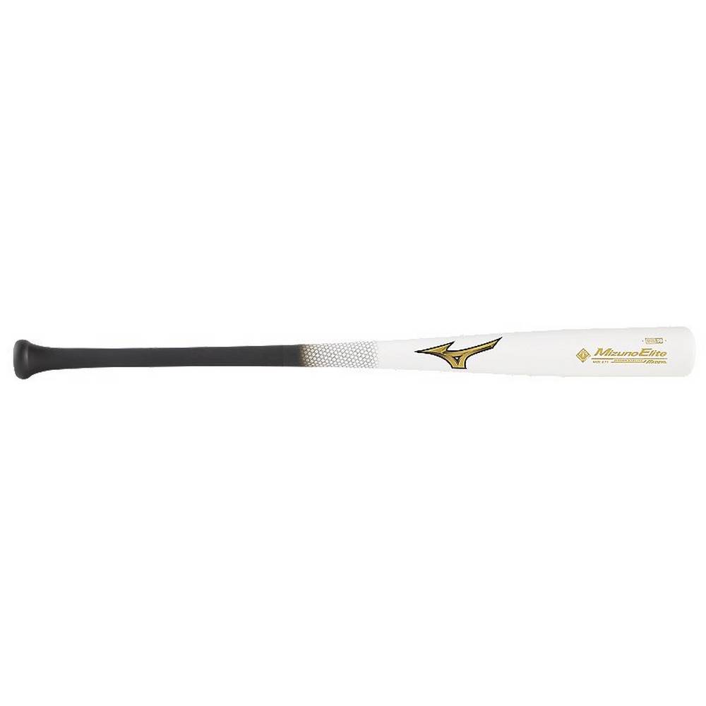 Bat Mizuno MZE 271 Bamboo Elite Wood Baseball Baseball Panske Biele / Čierne | 0782439-EC
