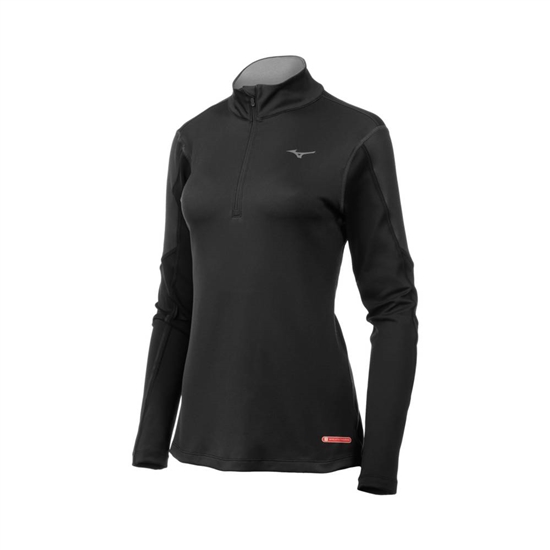 Base Layer Mizuno Breath Thermo Half Zip Damske Čierne | 3962501-KV