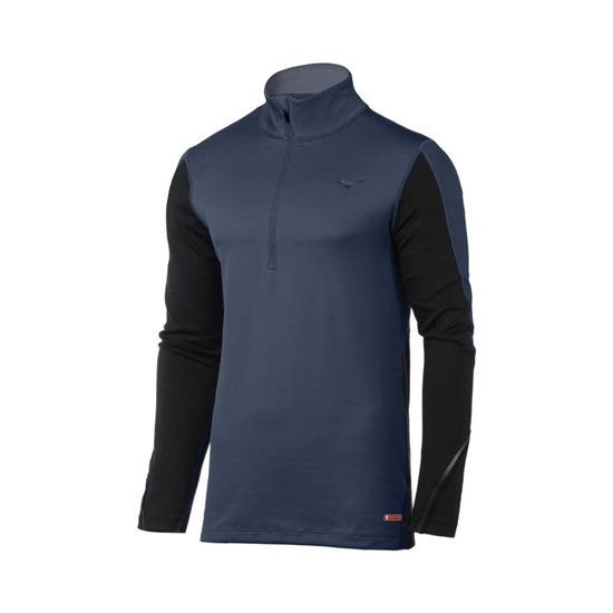 Base Layer Mizuno Breath Thermo Half Zip Panske Indigo / Čierne | 5719604-GE