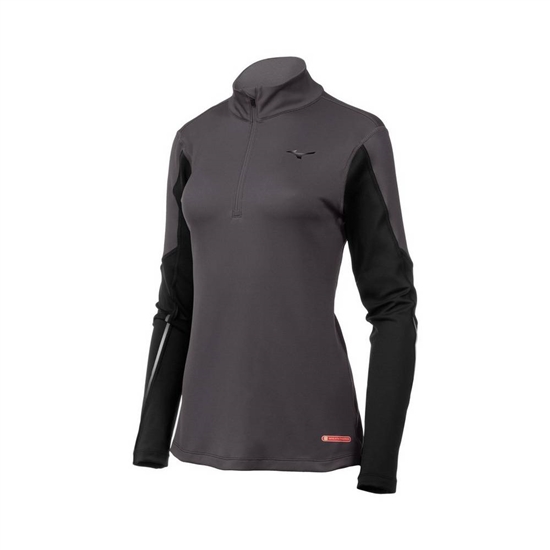 Base Layer Mizuno Breath Thermo Half Zip Damske Siva / Čierne | 9640153-EW