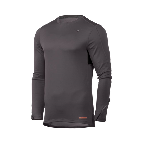 Base Layer Mizuno Breath Thermo Panske Tmavo Siva | 6073182-MF