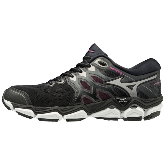 Bezecke Topanky Mizuno WAVE HORIZON 3 Damske Čierne / Siva / Ruzove | 1098325-YU