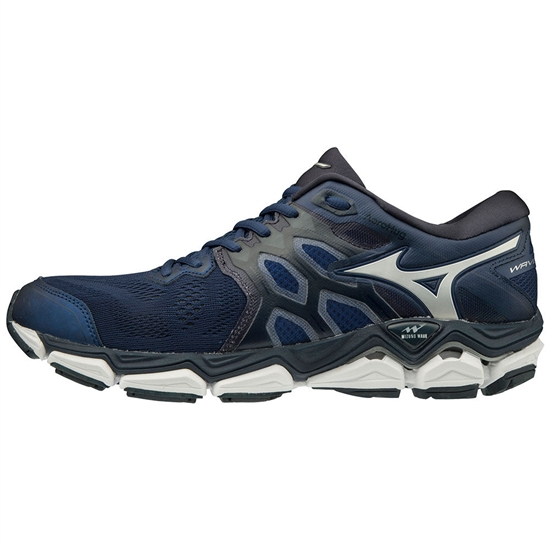 Bezecke Topanky Mizuno WAVE HORIZON 3 Panske Modre / Strieborne | 7498635-TL