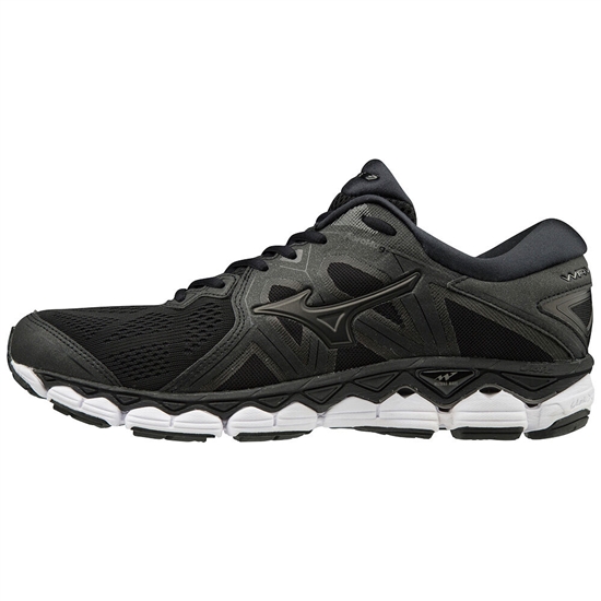 Bezecke Topanky Mizuno WAVE SKY 2 Panske Čierne / Siva | 1693572-VX