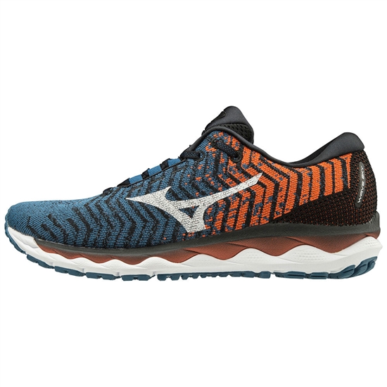 Bezecke Topanky Mizuno WAVE SKY WAVEKNIT 3 Panske Modre / Biele / Hnede | 3207864-LJ