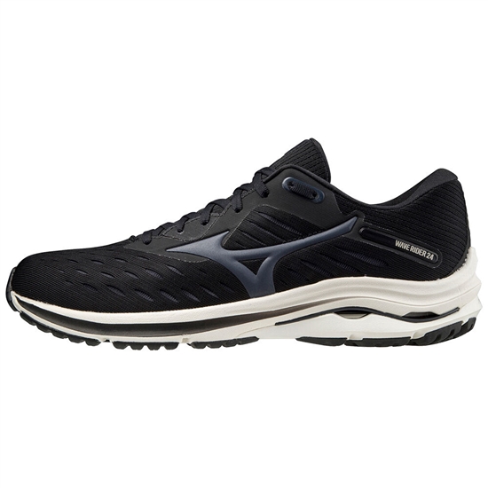 Bezecke Topanky Mizuno Wave Rider 24 Panske Čierne / Námornícka Modrá / Biele | 9160485-MY