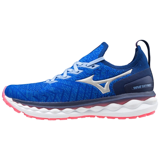 Bezecke Topanky Mizuno Wave Sky Neo Damske Modre / Strieborne / Ruzove | 9301284-PX