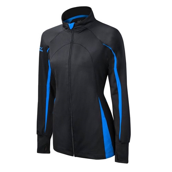 Bundy Mizuno Elite 9 Focus Full-Zip Damske Čierne / Kráľovská Modrá | 3297185-WG