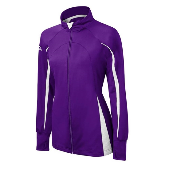 Bundy Mizuno Elite 9 Focus Full-Zip Damske Nachový / Biele | 7109563-CN