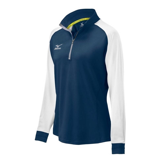 Bundy Mizuno Elite 9 Prime 1/2 Zip Damske Námornícka Modrá / Biele | 4726109-GA