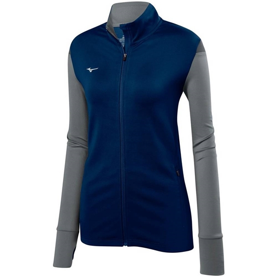 Bundy Mizuno Horizon Full Zip Volleyball Damske Námornícka Modrá / Siva | 1453782-RK