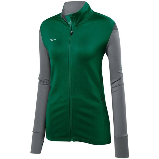 Bundy Mizuno Horizon Full Zip Volleyball Damske Zelene / Siva | 5608734-MF