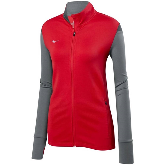 Bundy Mizuno Horizon Full Zip Volleyball Damske Červené / Siva | 8934620-TO