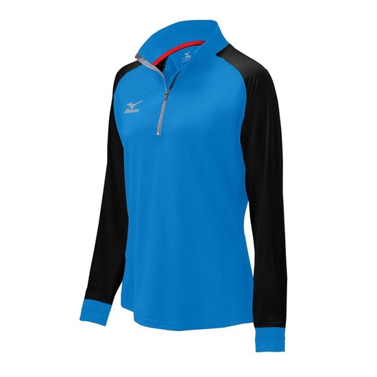 Bundy Mizuno Prime 1/2 Zip Volleyball Damske Modre / Čierne | 4105386-PL