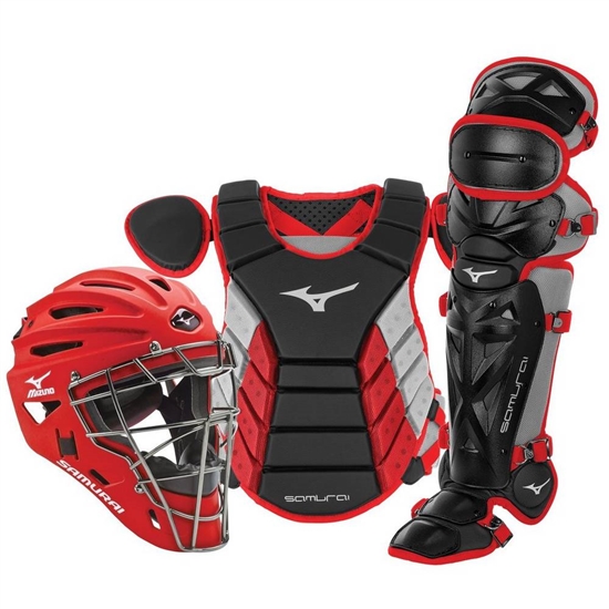 Catchers Gear Mizuno Samurai Adult 15" Baseball Boxed Set Panske Čierne / Červené | 2518730-DH