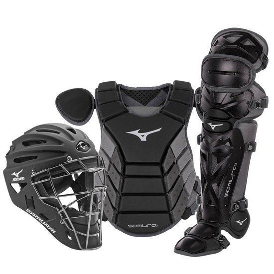 Catchers Gear Mizuno Samurai Adult 15" Baseball Boxed Set Panske Čierne / Siva | 7690432-SW