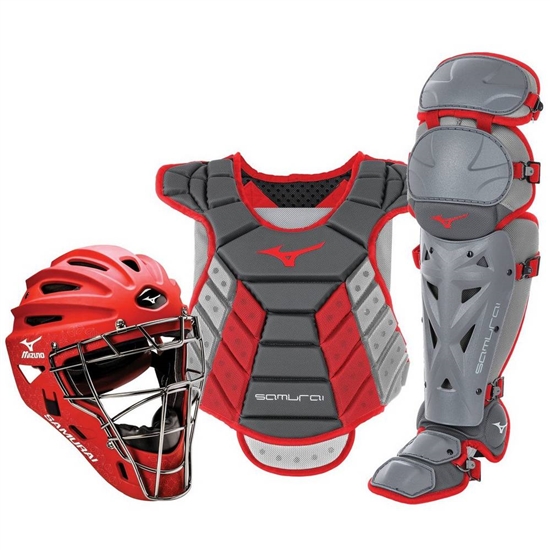 Catchers Gear Mizuno Samurai Boxed Set 13-14" Damske Siva / Červené | 4732906-XD