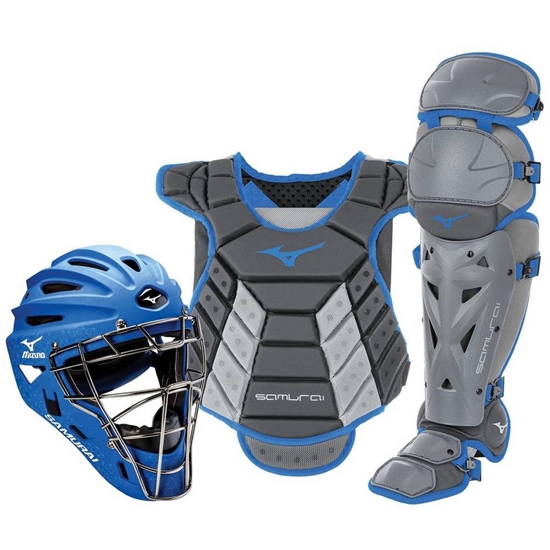 Catchers Gear Mizuno Samurai Boxed Set 13-14" Damske Siva / Kráľovská Modrá | 4901736-GJ