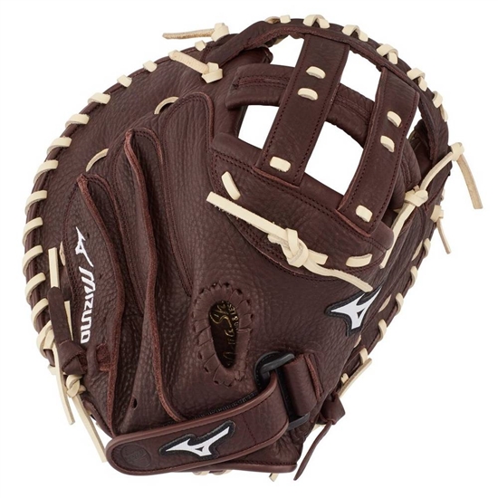 Catchers Mitt Mizuno Franchise Series Fastpitch Softball Catchers Mitt 34" Damske Káva / Strieborne