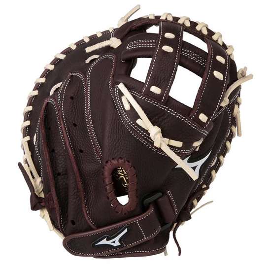 Catchers Mitt Mizuno Franchise Series Fastpitch Softball Catchers Mitt 34" Damske Káva / Strieborne