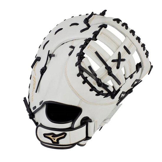 Catchers Mitt Mizuno MVP Prime Fastpitch Softball First Base Catchers Mitt 13" Damske Biele / Čierne