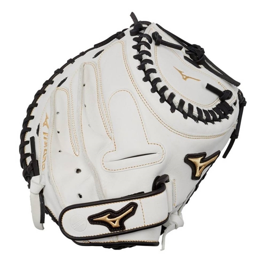 Catchers Mitt Mizuno MVP Prime Fastpitch Softball Catchers Mitt 34" Damske Biele / Čierne | 7026139