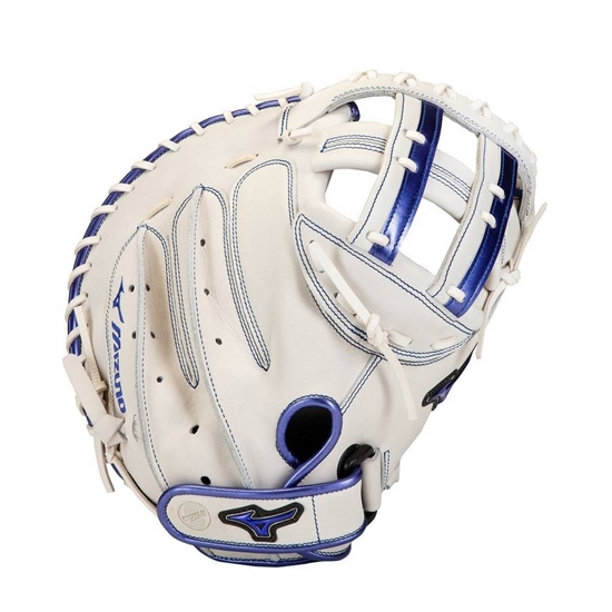 Catchers Mitt Mizuno MVP Prime SE Fastpitch Softball Catchers Mitt 34" Damske Biele / Kráľovská Modr