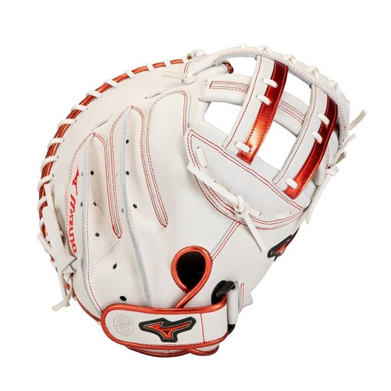 Catchers Mitt Mizuno MVP Prime SE Fastpitch Softball Catchers Mitt 34" Damske Biele / Červené | 692