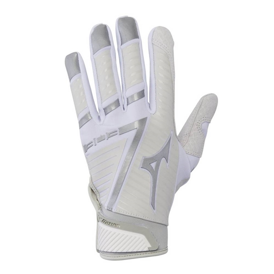 Gloves Mizuno B-130 Adult Baseball Batting Panske Biele / Siva | 9876420-KF