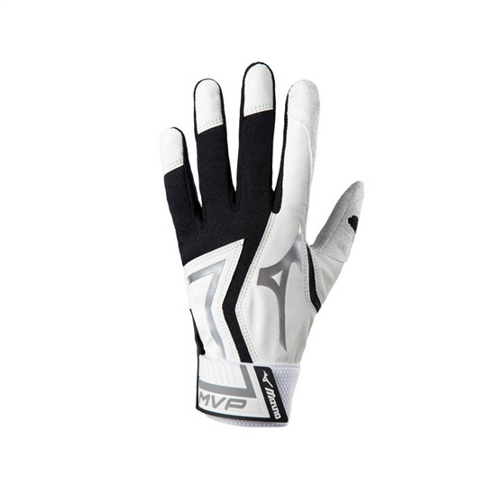 Gloves Mizuno MVP Adult Baseball Batting Panske Čierne | 7851469-RQ