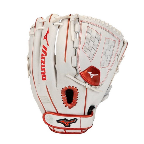 Gloves Mizuno MVP Prime SE Fastpitch Softball 12" Damske Biele / Červené | 3507648-LF