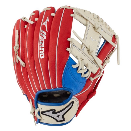 Gloves Mizuno Prospect Series PowerClose Baseball Glove 11" Damske Kráľovská Modrá / Červené | 3462