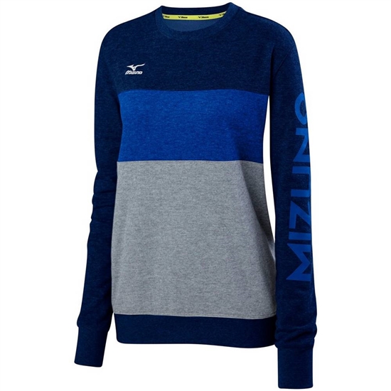 Mikiny Mizuno Retro Crew Volleyball Damske Námornícka Modrá / Kráľovská Modrá | 5984716-EX