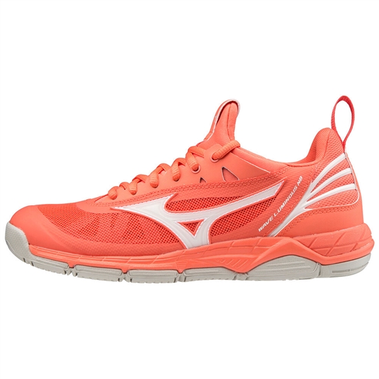 Netball Tenisky Mizuno Wave Luminous NB Damske Koralove / Biele | 3216940-FA