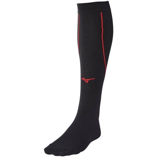 Ponozky Mizuno Compression Running Damske Čierne / Červené | 1360754-SO