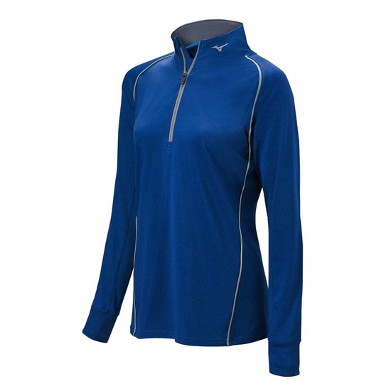 Pulovre Mizuno Comp 1/2 Zip Long Sleeve Damske Námornícka Modrá | 6385410-XC