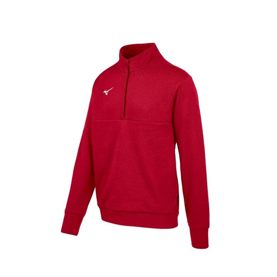 Pulovre Mizuno MZ1 1/4 Zip Fleece Panske Červené | 5204937-QK