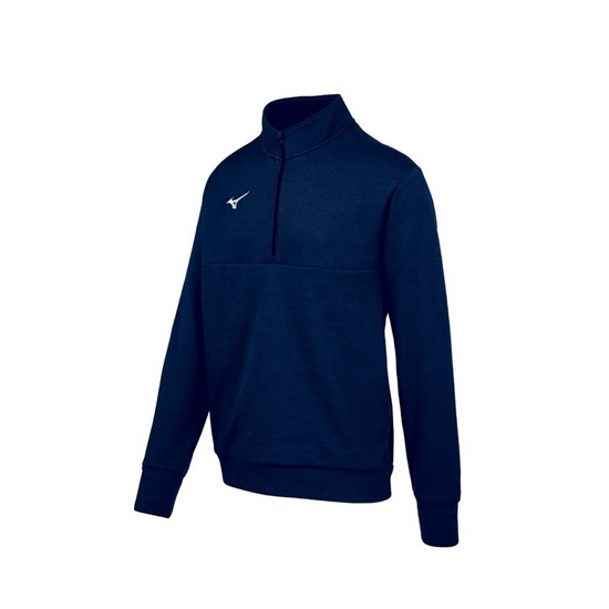 Pulovre Mizuno MZ1 1/4 Zip Fleece Panske Námornícka Modrá | 5603784-KE