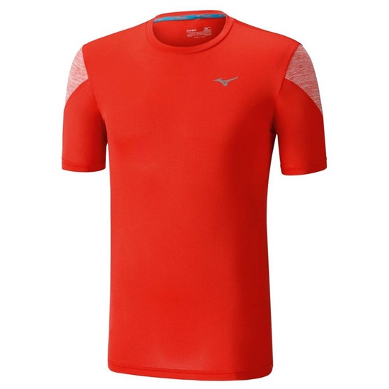 T shirts Mizuno ALPHA SHORT SLEEVE 2.0 Running Panske Ruzove | 1530782-QP