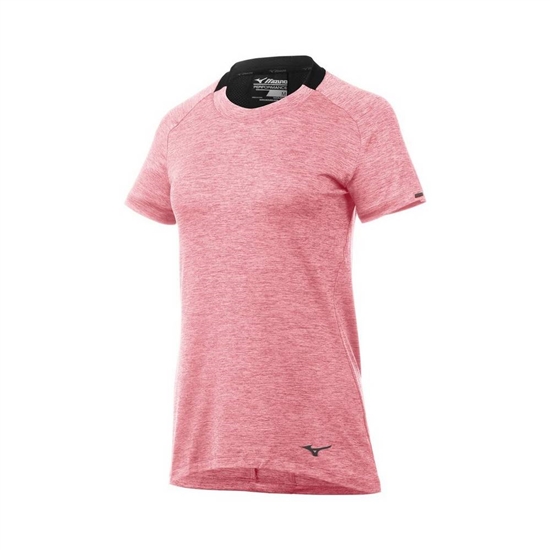 T shirts Mizuno Alpha Kratke Sleeve Damske Ruzove / Čierne | 4617932-FD