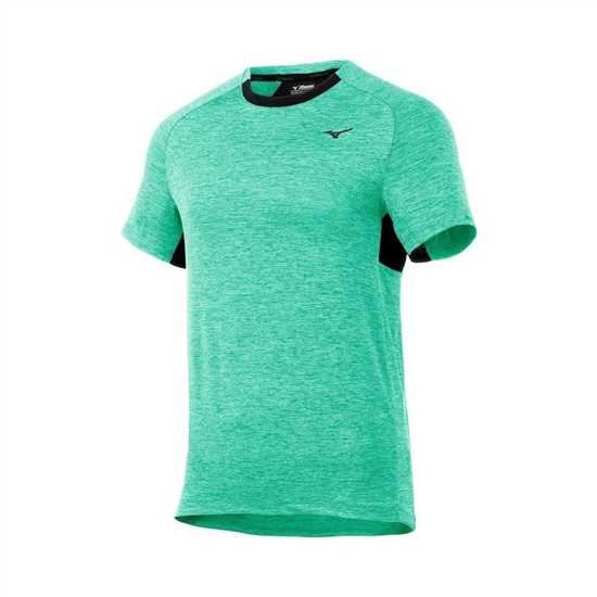 T shirts Mizuno Alpha Kratke Sleeve Panske Zelene / Čierne | 5271493-PL