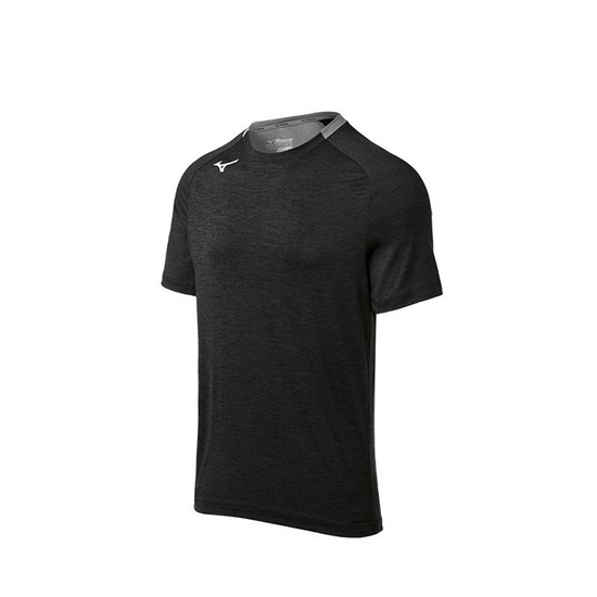 T shirts Mizuno Alpha Kratke Sleeve Panske Čierne | 8453961-YP