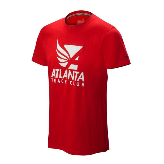 T shirts Mizuno Atlanta Track Club 50/50 Panske Červené | 3709462-AH