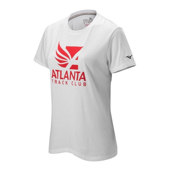 T shirts Mizuno Atlanta Track Club 50/50 Running Damske Biele | 6194587-CJ