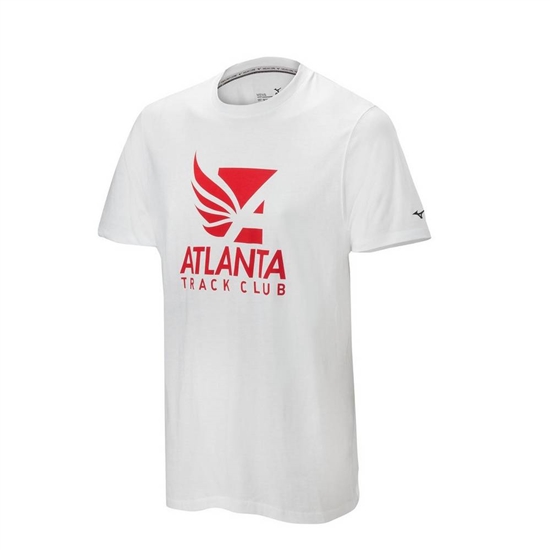 T shirts Mizuno Atlanta Track Club Sport Panske Biele | 5618903-ZK