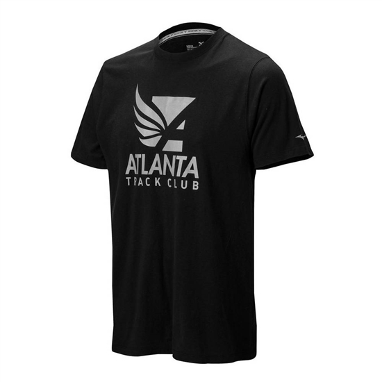 T shirts Mizuno Atlanta Track Club Sport Panske Čierne | 5963182-LW