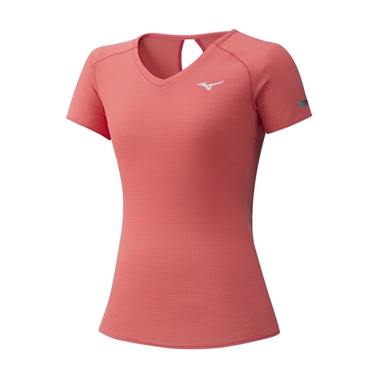 T shirts Mizuno DryAeroflow Running Damske Koralove | 4085612-ZF