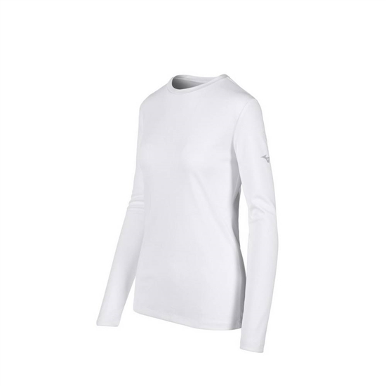 T shirts Mizuno Long Sleeve Damske Biele | 2093486-UQ