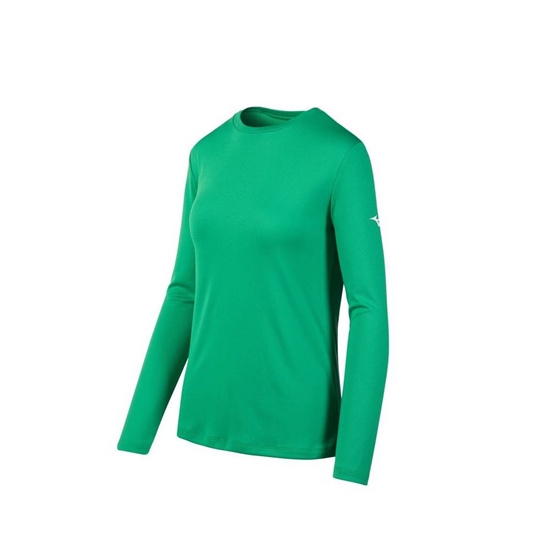 T shirts Mizuno Long Sleeve Damske Zelene | 3061845-XB