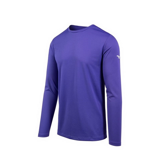 T shirts Mizuno Long Sleeve Panske Nachový | 8320154-FA